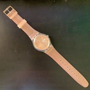 Rose Gold Swatch Watch